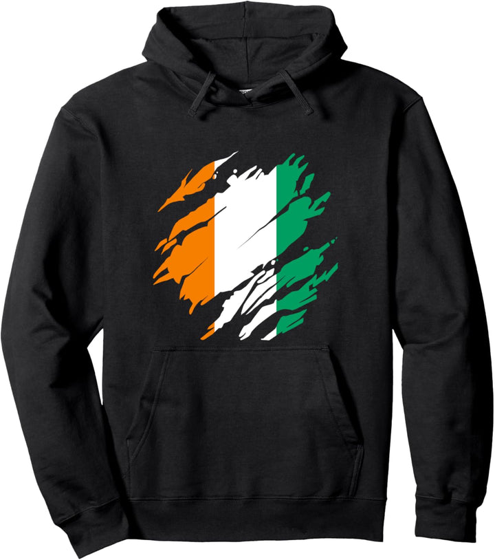 Ivorische Flagge Elfenbeinküste Pullover Hoodie