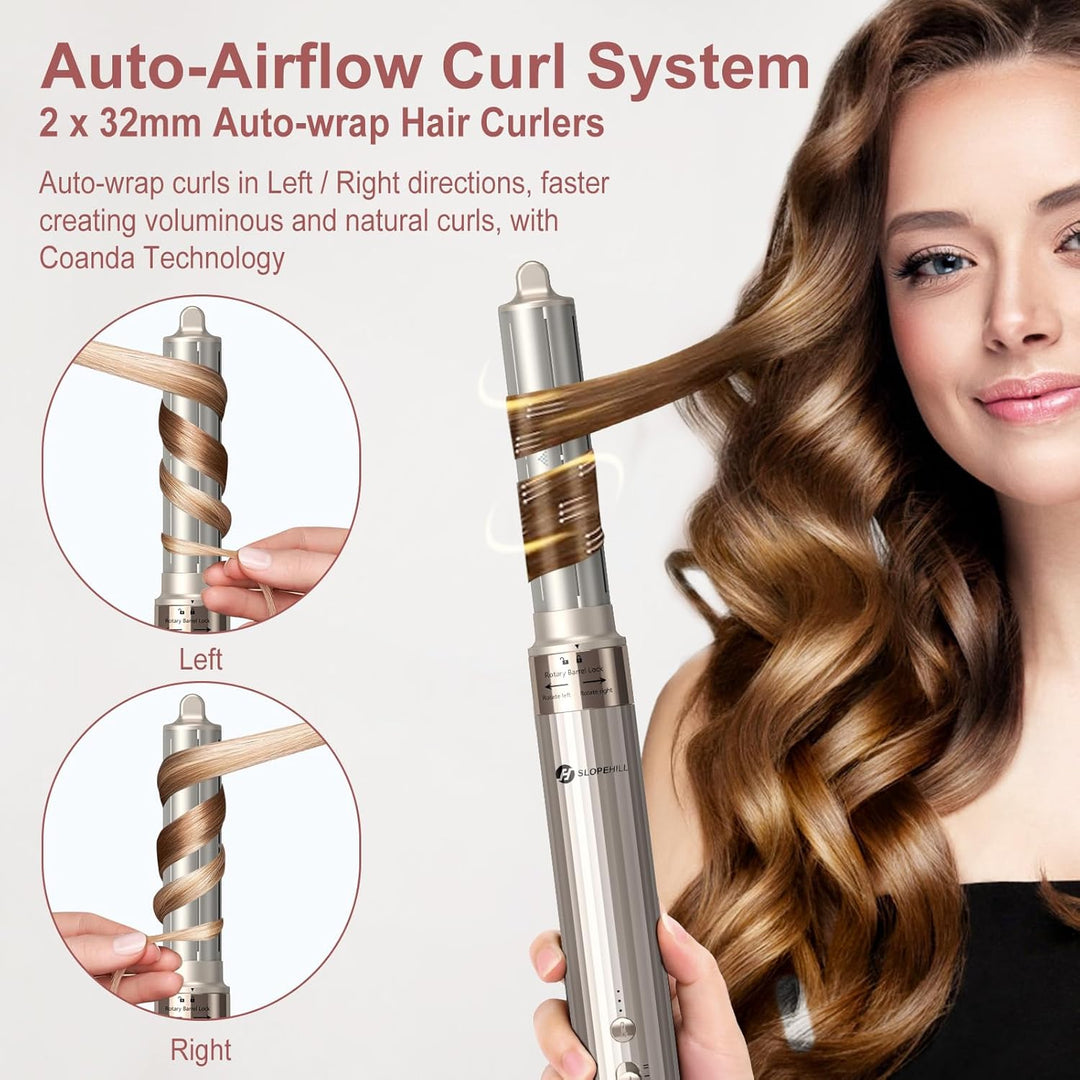 Slopehill Airstyler 5 IN 1, 110,000 RPM High-Speed Ionic Haartrockner für Schnelltrocknend, Multi-Ha