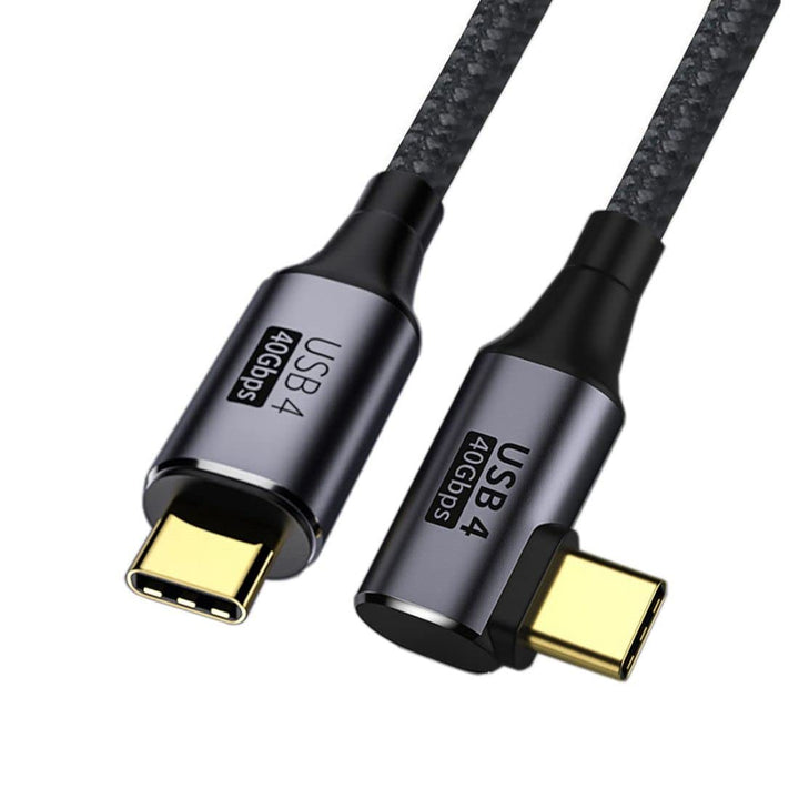 ChenYang CY 90 Grad abgewinkelt USB-C auf Type-C USB4 Kabel 40 Gbit/s mit 100W Aufladung UHD 8K 5K 4