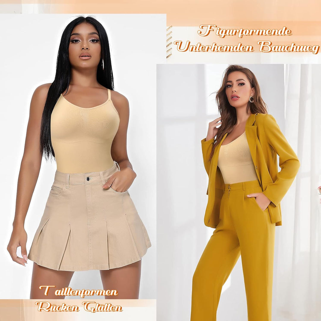 Damen Shape Unterhemd Bauchweg Hemdchen Shapewear Trägertop Shaping BH Hemd Formendes Top Body Shape
