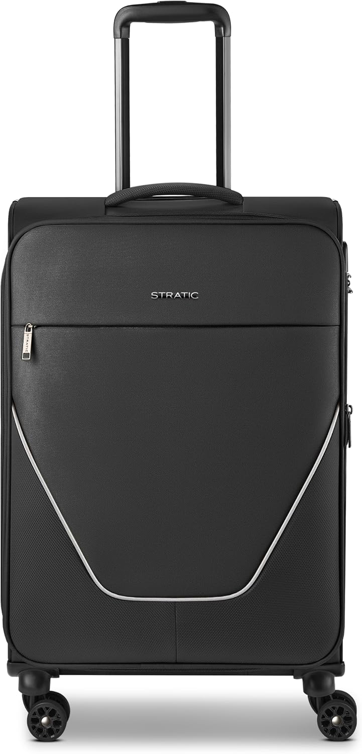 Stratic taska Koffer & Trolleys | Koffer Gross aus leichtem Polyester mit Dehnfalte, 4 Rollen, einem