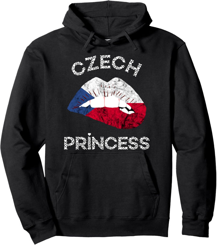 Czech Princess Tschechische Prinzessin Tschechin Lippen Kuss Pullover Hoodie