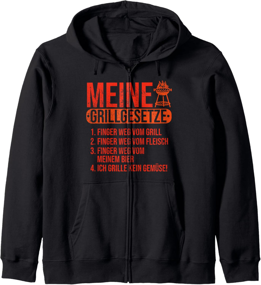 Griller BBQ Grillen - Meine Grillgesetze Grillmeister Kapuzenjacke