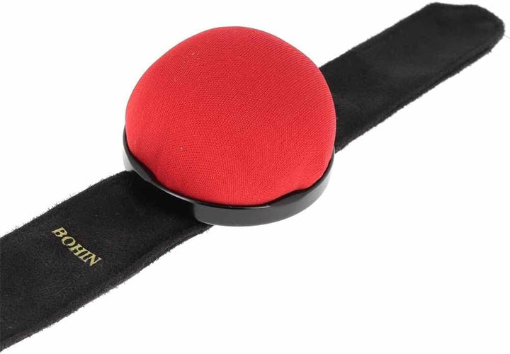 Bohin - Bohin Rot Samt Nadelkissen Armband - 1 Stück, Rot