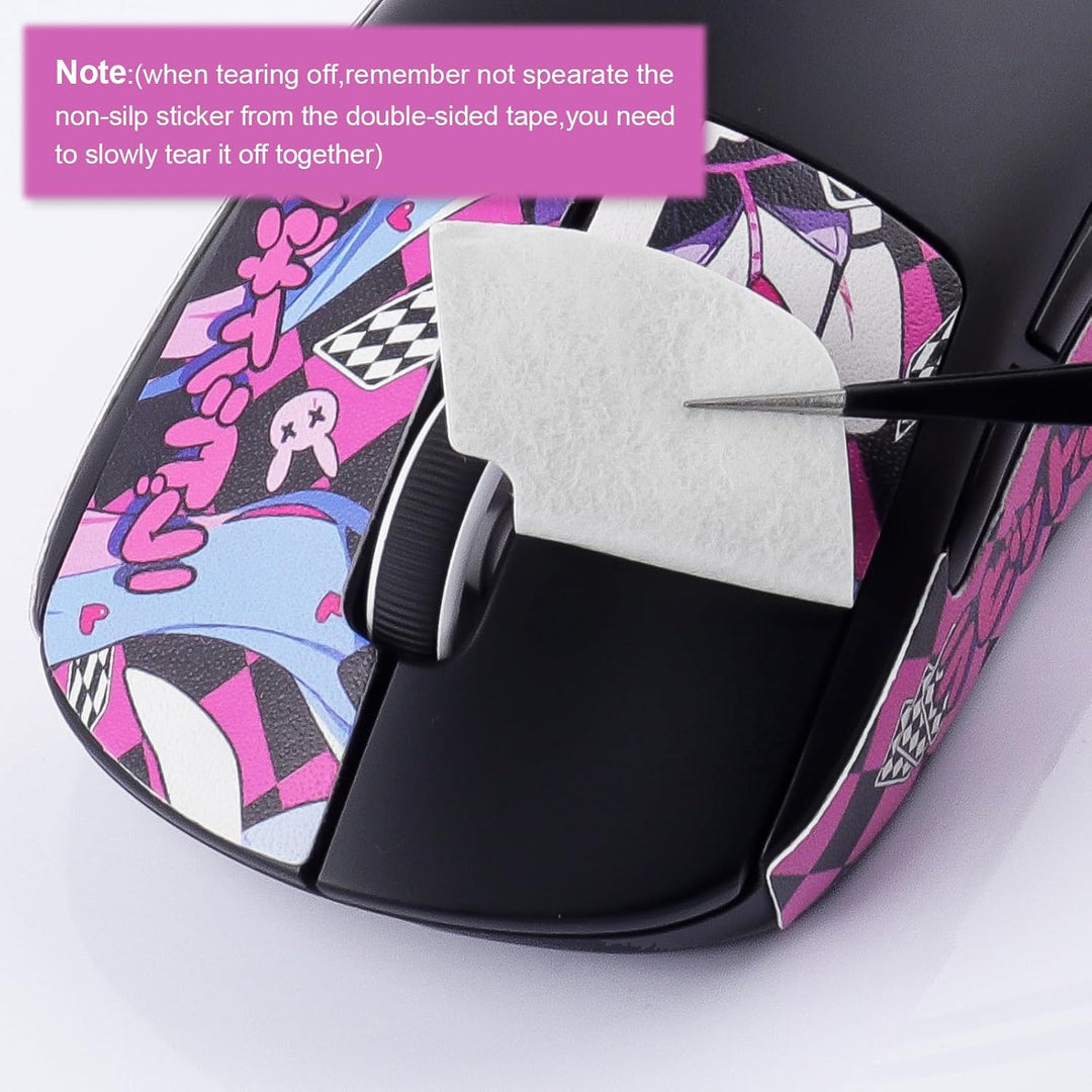 Hyekic Mouse Grip Tape Fit for Logitech G PRO X Superlight, 4 Pieces, Anti-Slip Gaming Mouse Skins,