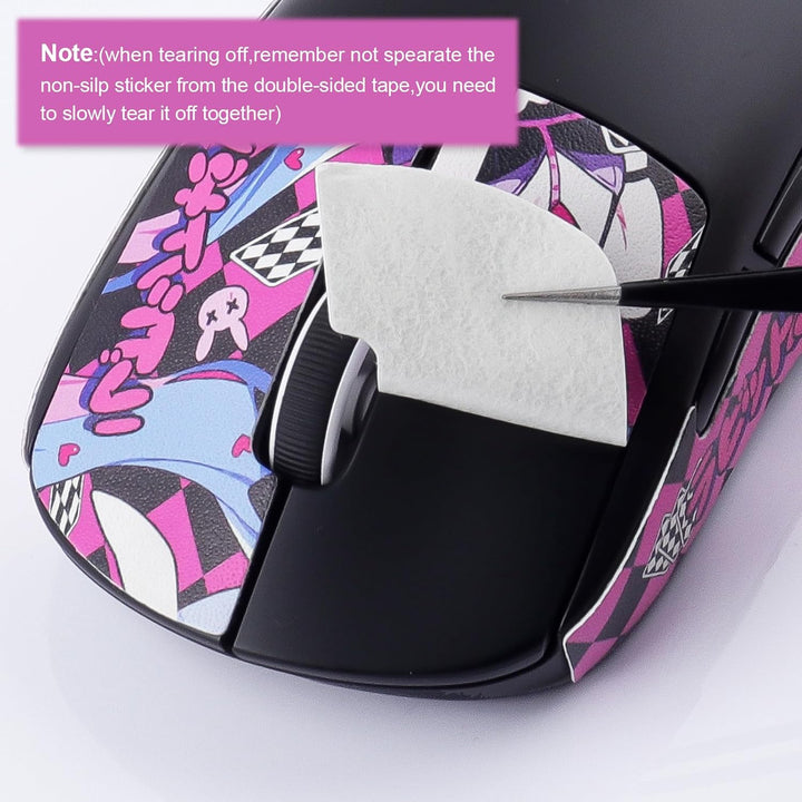 Hyekic Mouse Grip Tape Fit for Logitech G PRO X Superlight, 4 Pieces, Anti-Slip Gaming Mouse Skins,