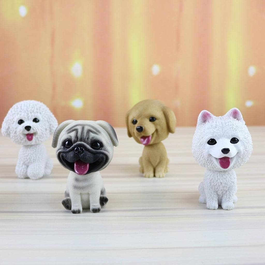 MagiDeal Hund Wackelfiguren für Auto, Auto Nette Nicken Schütteln Kopf Hund Wackelhund, Bobblehead H