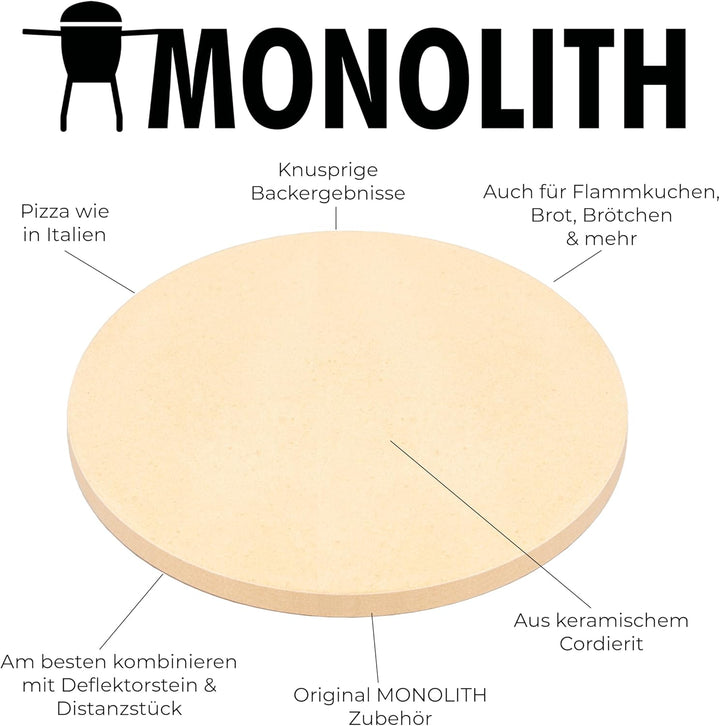 Monolith Pizzastein Backstein Classic und LeCHEF Ø 38 cm 101008
