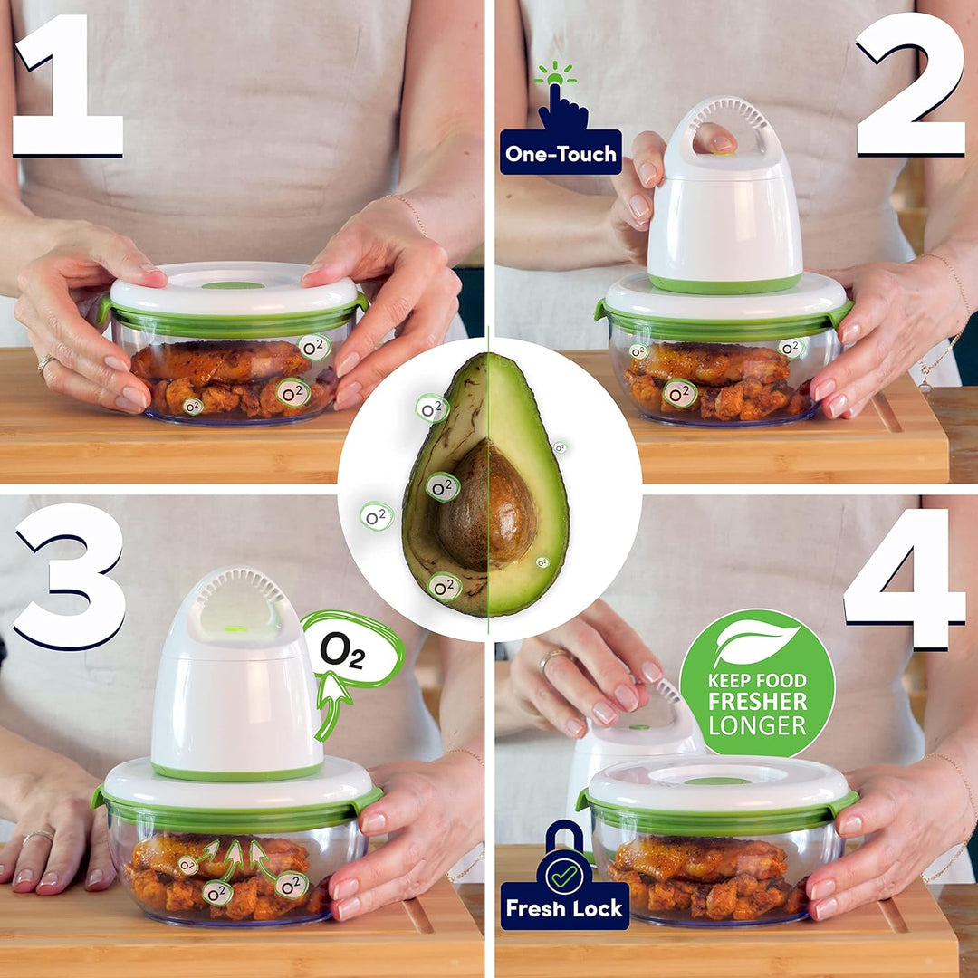 FOSA BARCELONA MIDI-STARTER-SET 3-teilig - BC30020 – Smarte Vakuum-Lebensmittelaufbewahrung – Vakuum