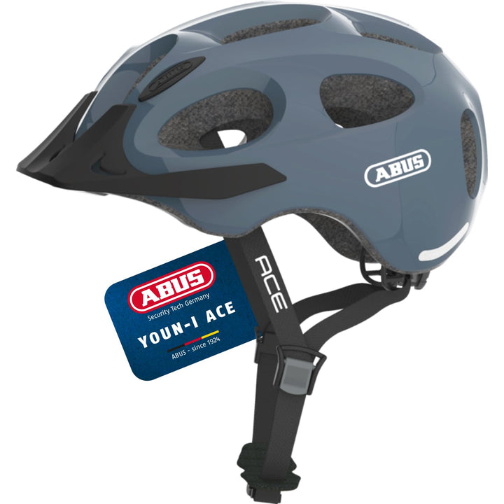 ABUS Stadthelm Youn-I ACE - Fahrradhelm für den Alltag - mit integriertem LED-Rücklicht - für Damen
