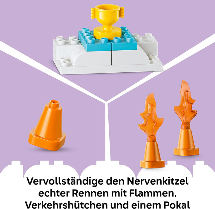 LEGO DUPLO Town Kreative Sprungschanzen mit kleinen Flitzern 3-in-1-Set - Lernspielzeug zur Motorik