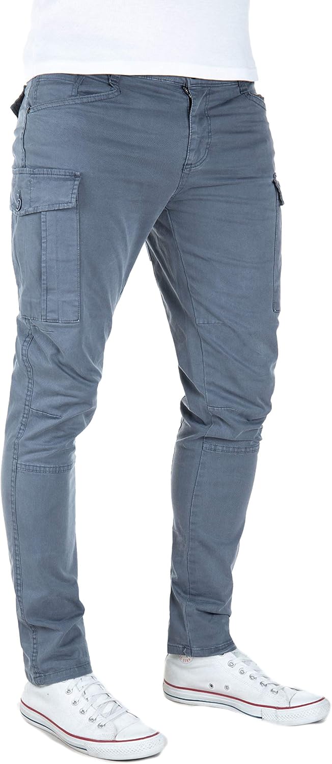 Yazubi Jayden - Herren Cargo Hose - Baumwoll Cargo Jeans 29W / 32L Grau (Turbulence 194215), 29W / 3