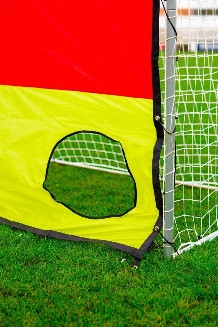 Fussballtor 3 x 2m aus Stahl von POWERSHOT®, Mit Klicksystem und Zubehör - Torwand wählbar Mit Torwa