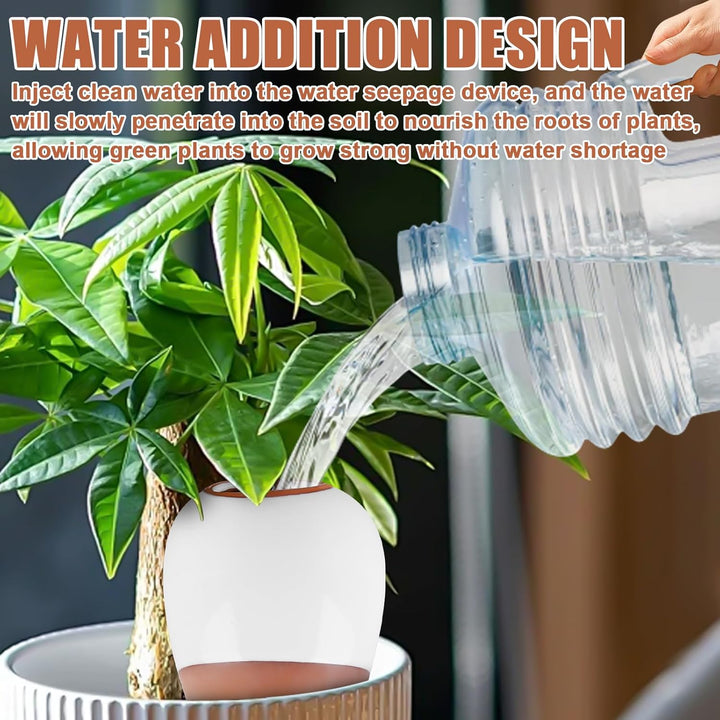 4er Set Automatische Bewässerung für Zimmerpflanzen, Mini Terrakotta zum Pflanzen, Wasserspender für