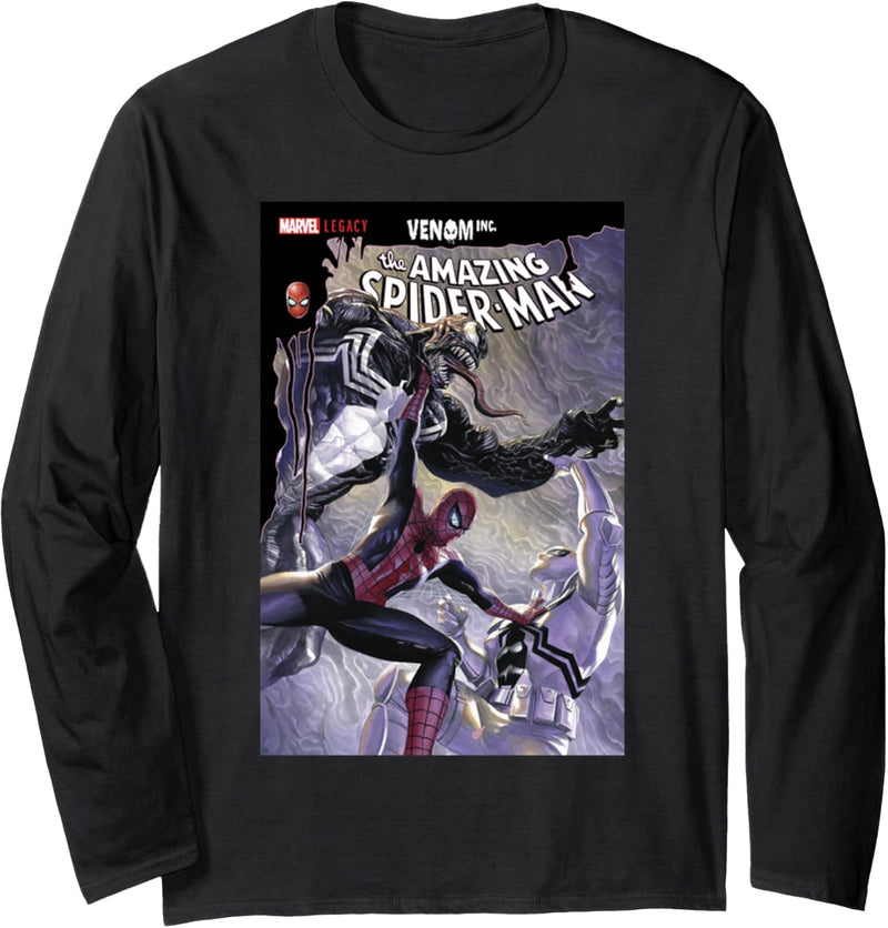 Marvel Amazing Spider-Man Venom Duel Comic Cover Langarmshirt