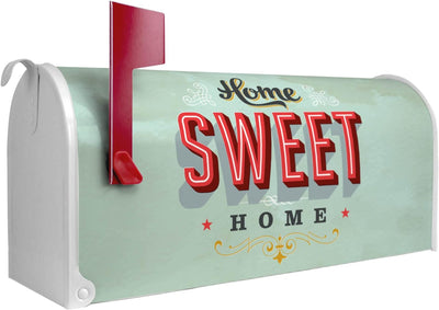 banjado® Amerikanischer Briefkasten - US Mailbox/Letterbox mit Motiv Home Sweet Home 51x22x17cm - Po