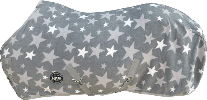 HKM Abschwitzdecke -Stars-, Rückenlänge 125 cm, grau, 125