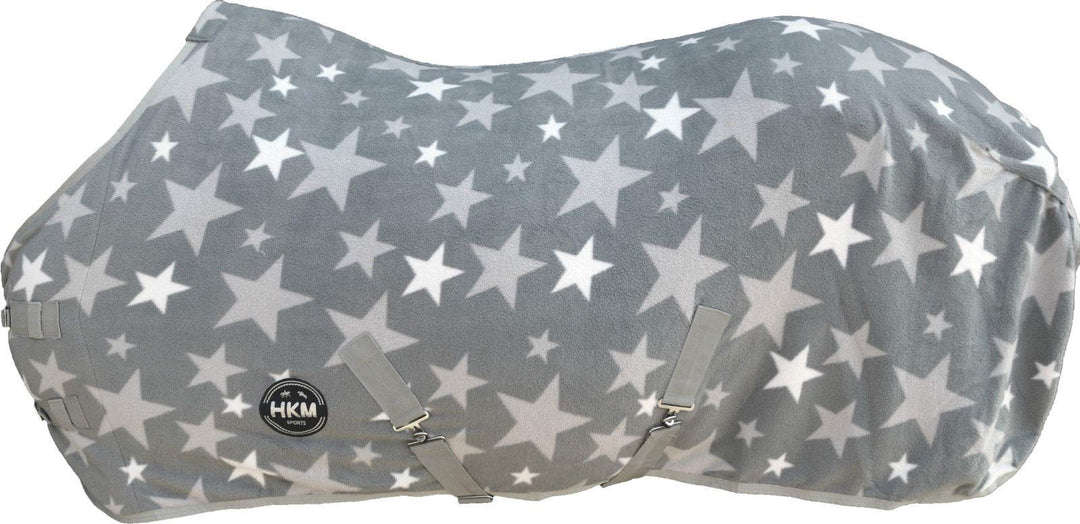 HKM Abschwitzdecke -Stars-, Rückenlänge 155 cm, grau, 155