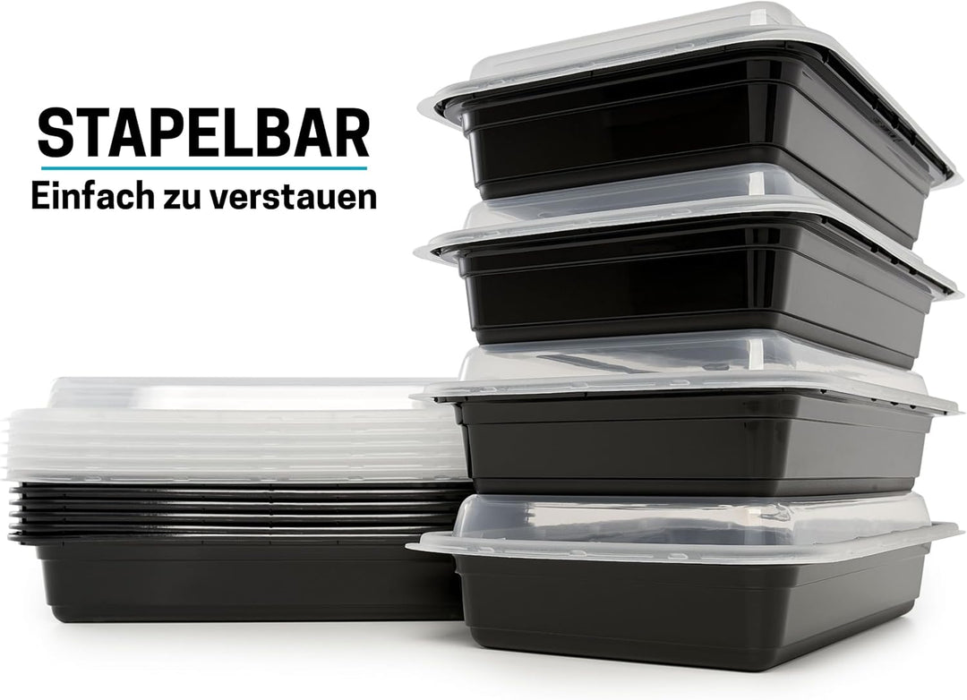 [30er Pack] 1-Fach Meal Prep Container Von Igluu - Essensbox, Lunchbox Mikrowellengeeignet, Spülmasc