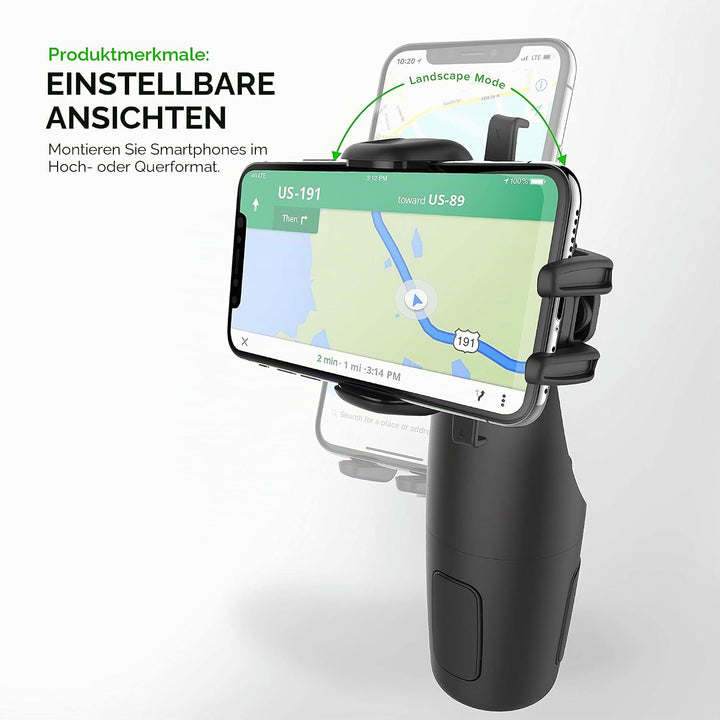 iOttie Easy One Touch 5 Getränkehalter-Halterung – Universelle Fahrzeug-Halterung für iPhone, Google