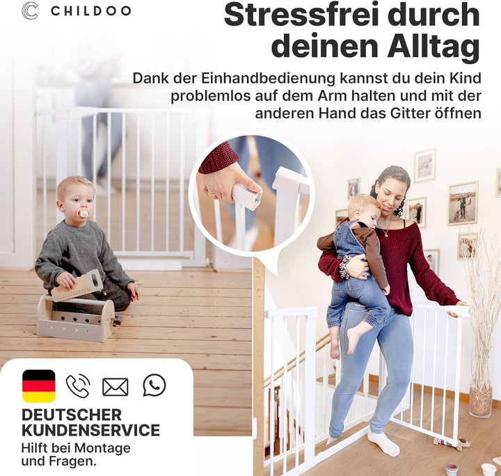 Treppenschutzgitter ohne Bohren GS-Zertifikat Türschutzgitter Türgitter Baby, Hunde, Kinder Kindersc