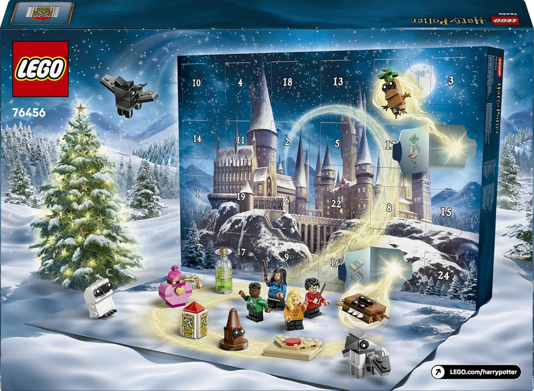 LEGO Harry Potter Adventskalender 2025 - Weihnachten Spielzeug mit 24 Überraschungen - 8 Minifiguren