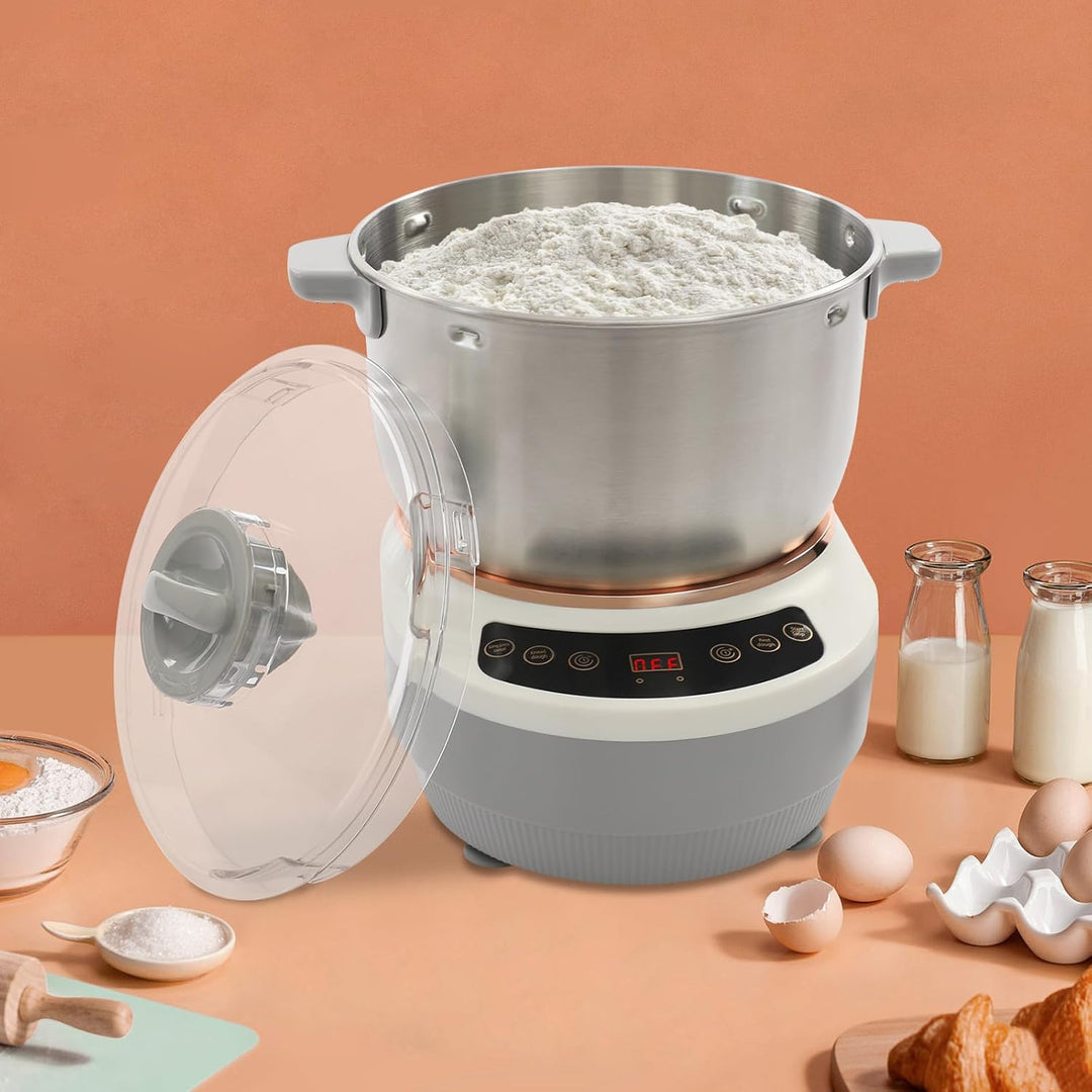 Teigknetmaschine mit Fermentationsfunktion, 7L Edelstahl Teigmaschine Vollautomatische Teigmaschine