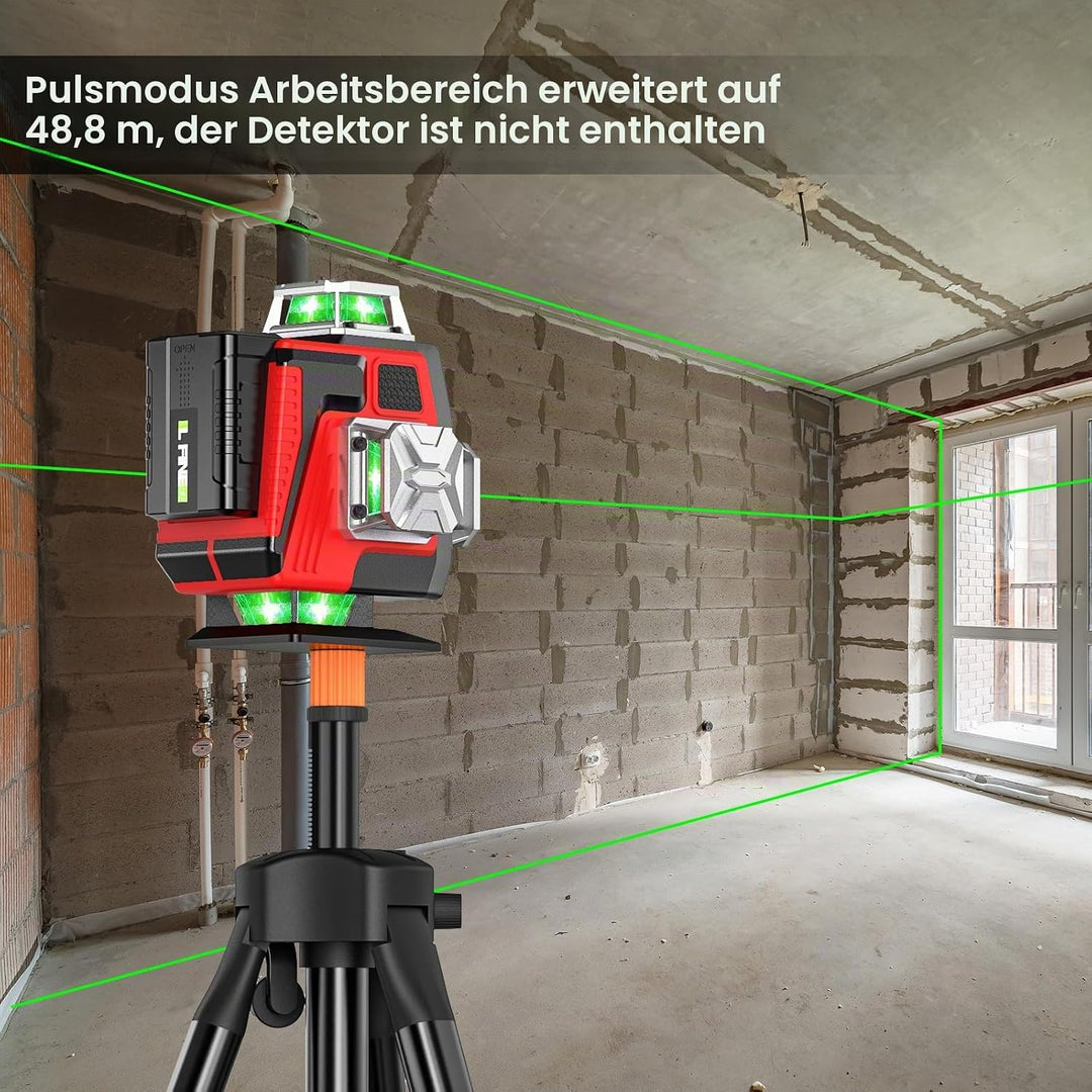 Laser-Nivelliergerät, 4D 16 Linien Vertikales Horizontales Laser-Nivelliergerät Selbstnivellierend m