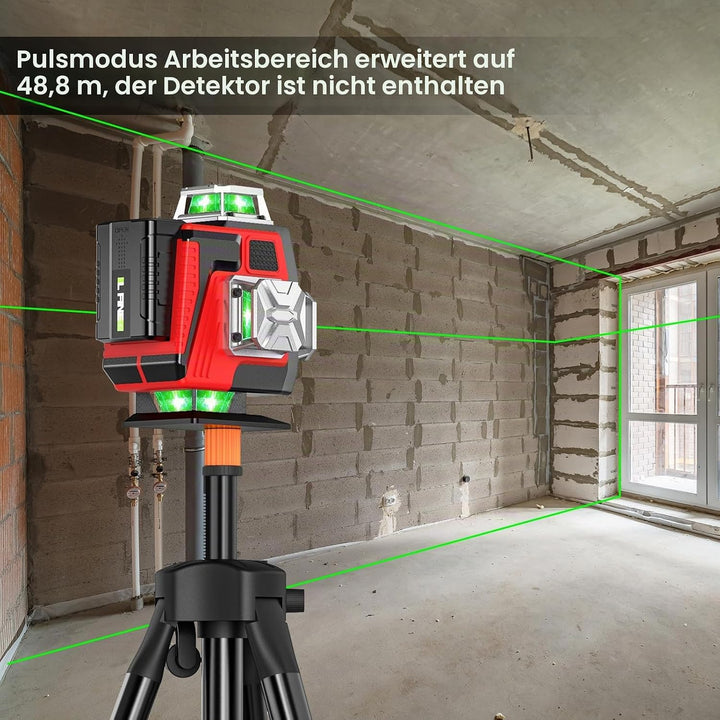 Laser-Nivelliergerät, 4D 16 Linien Vertikales Horizontales Laser-Nivelliergerät Selbstnivellierend m
