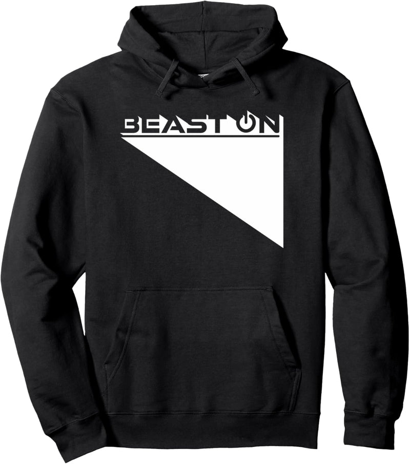 Beast ON Gym Fitness Workout Gym Training weisse Schrift Pullover Hoodie