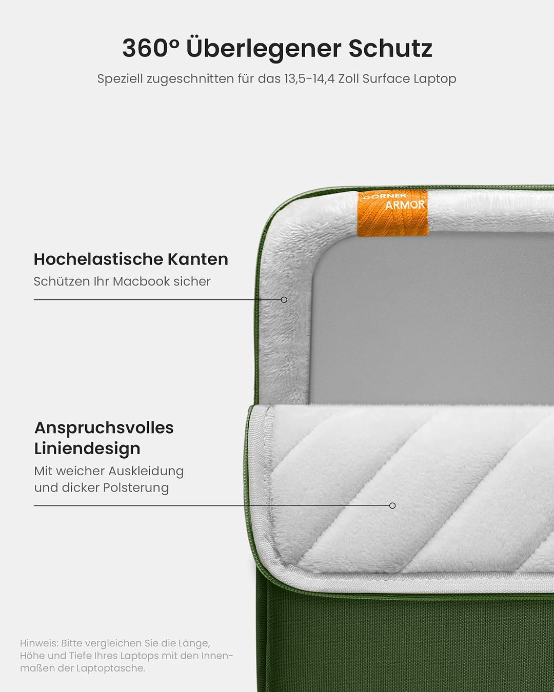 tomtoc 360° Laptoptasche Hülle für 14 Zoll Laptop Notebook | Laptophülle für Acer, ASUS, Dell, HP, L
