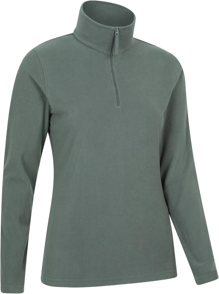 Mountain Warehouse Camber Womens Fleece - Lightweight Ladies Casual Sweater Top, Breathable, Zip Nec