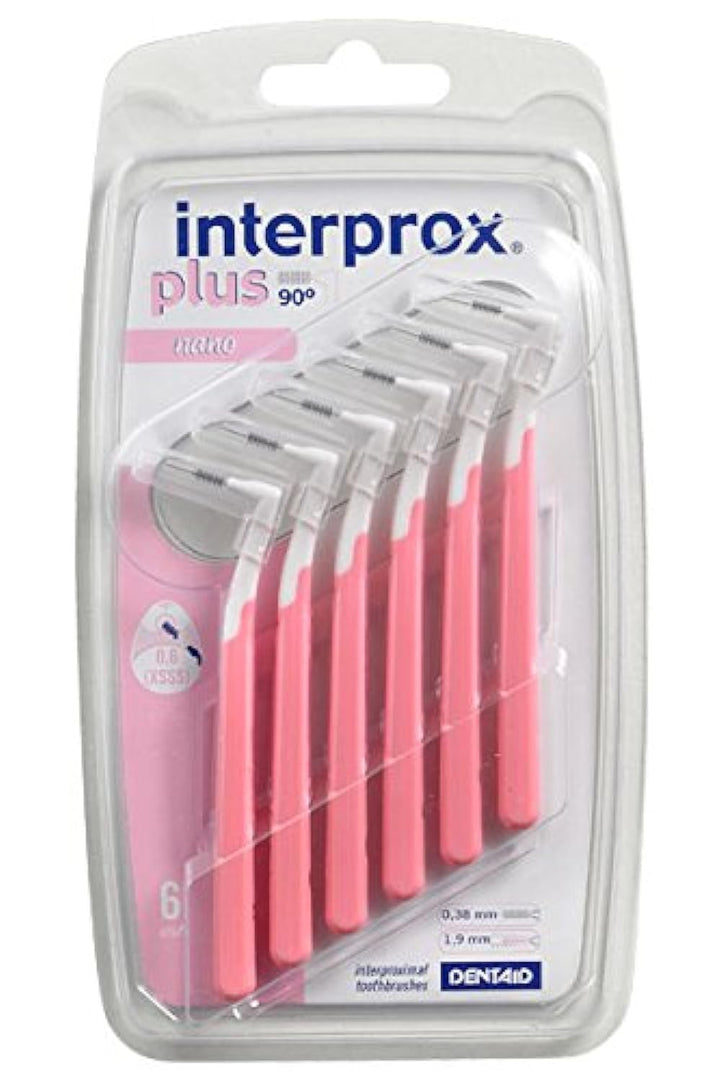 3x Interprox plus Interdentalbürsten rosa nano 6er Pack (3x 6er Pack)
