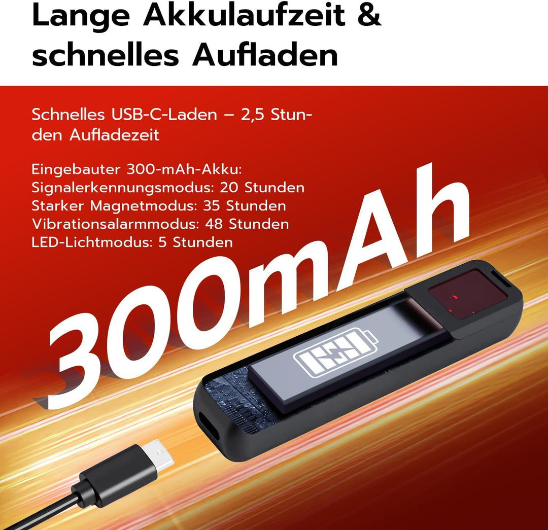 Mcbazel 6-in-1 Wanzen Detektor für Versteckte Kameras,Wanzenfinder RF Signal Scanner, GPS-Tracker-Fi