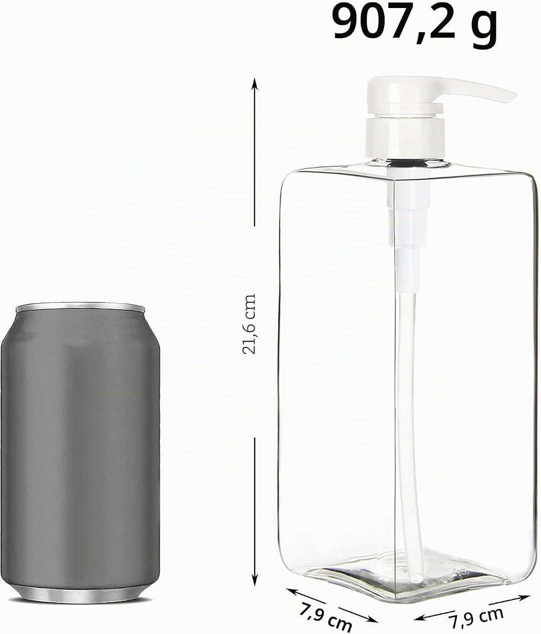 Youngever 3er-Set 1L Pumpflaschen für Shampoo, Mehrweg Kunststoff Pumpspender Seifenspender Dispense