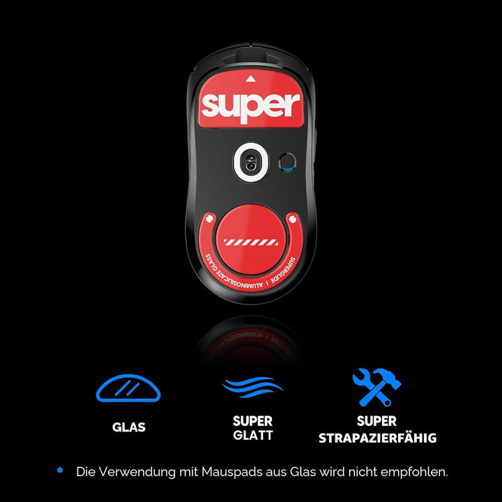Pulsar Gaming Gears Superglide Mausfüsse für Logitech G Pro X Superlight (Rot, Superglide 2), LGSSGR