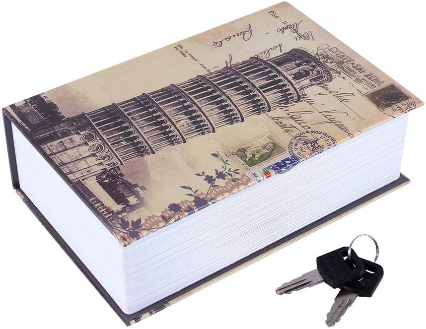 Security Box, Haofy Buchtresor mit 2 Schluessel, Abschliessbar Geldkassette in Wörterbuchform BuchSa