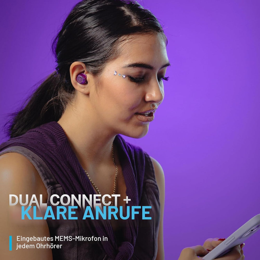 JLab Go Pop ANC In Ear Kopfhörer Bluetooth, Active Noise Cancelling kabellose Kopfhörer 24+ Std. Spi
