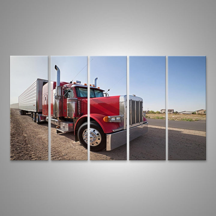 islandburner, Bild auf Leinwand LKW Wandbild Poster Leinwandbild XXL 170x80 5-teilig, XXL 170x80 5-t
