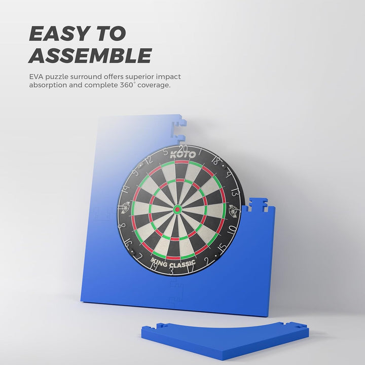 KOTO - 4pcs. Dart Surround, langlebige Dart wandschutz, verhindert Schäden, Eva 4PCS Quadrat Blau, 4