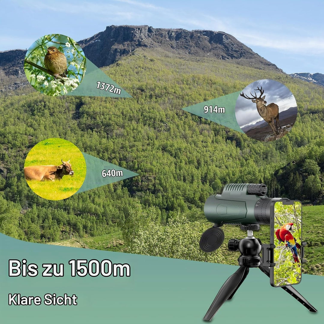 10-30 X 50 Monokular Teleskop Monokular Fernglas BAK4 Prisma Mehrschichtige Linsen Mit Stativ Handy-