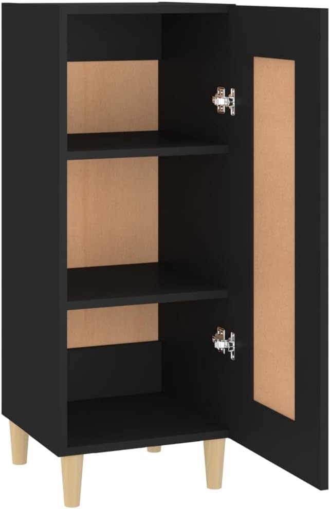 WIFESE Sideboard Schwarz 34,5x34x90 cm Highboard Schrank Klein Kommode Kommoden & Sideboards Flur Ko