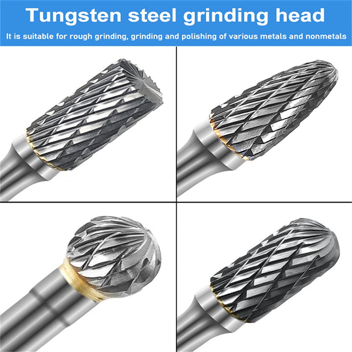 Hartmetall FräSstifte Set, 8 Stück Metall FräSer Wolframcarbid HartmetallfräSer Mit 1/4" (6mm) Schaf