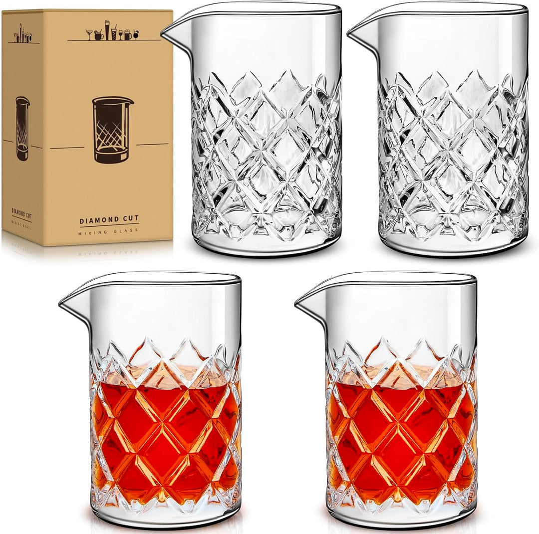 Eligara Cocktail Mixing Glass,Crystal Mixer Glas Cocktail Shaker, Thick Bottom Krug für Martini, Rüh