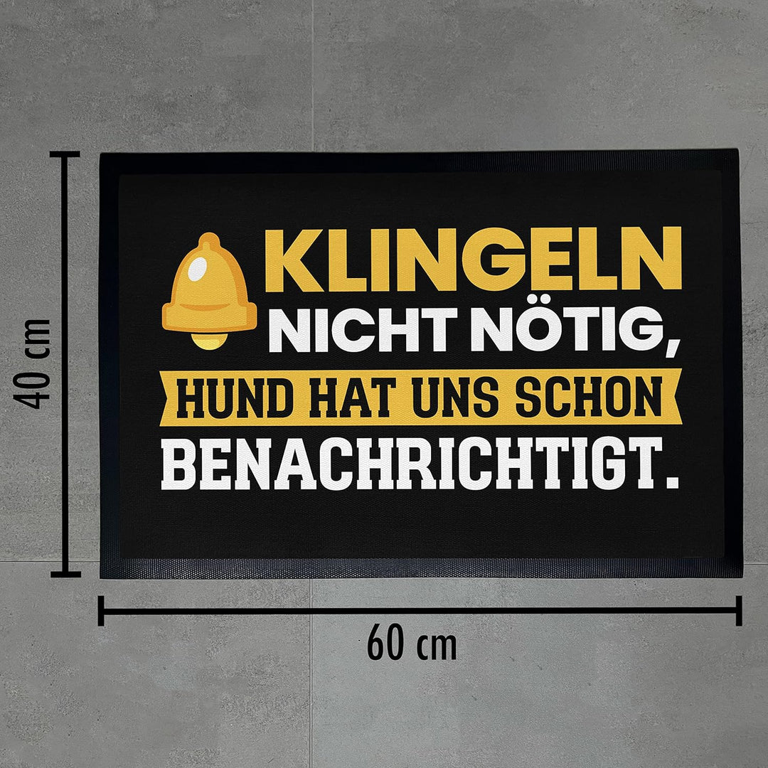 Trendation - Hundebesitzer Geschenk Hund Fussmatte mit Spruch Geschenkdiee 60x40 cm