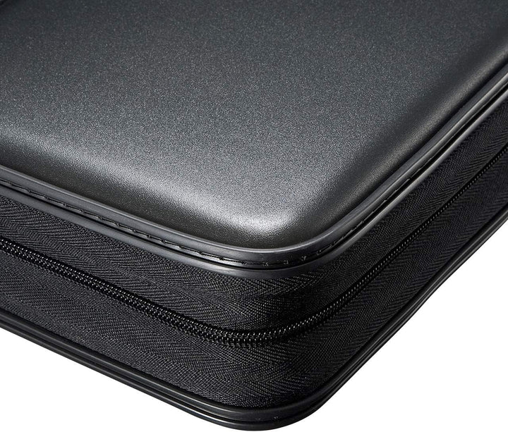 SANWA CD Tasche 160 Kapazität, Tragbare CD/DVD/Blu-ray Aufbewahrung mit Reissverschluss und Griff, H