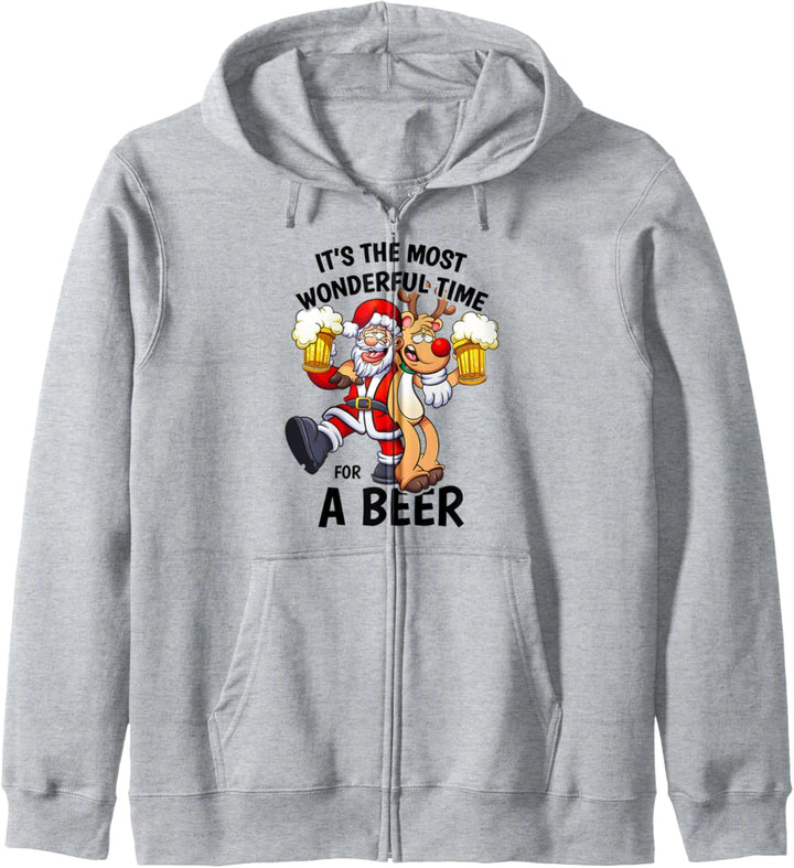 It's The Most Wonderful Time For A Beer Weihnachten Witziges Kapuzenjacke