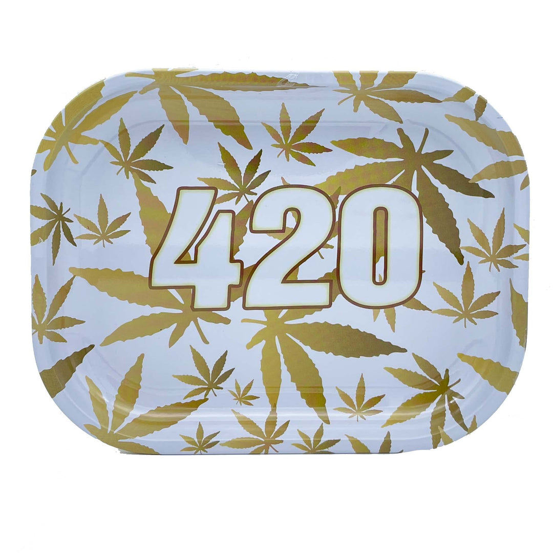 Generisch Salantinos Rolling Tray 420 Weed Tray - Gold Hamp