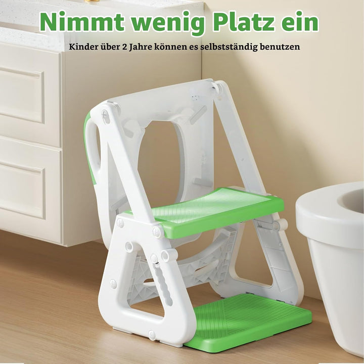Toilettensitz Kinder mit Treppe,Kinder WC Sitz Toilette für Kinder mit Gepolstertem Sitz,Höhenverste