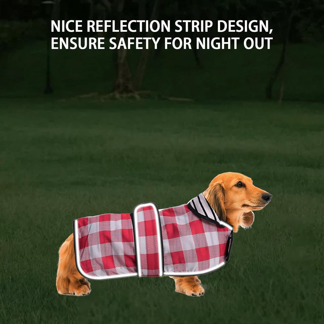 Geyecete Hunde Regenmantel,Einstellbar Wasserdicht Hundejacke für Dackel,Regenmantel mit reflektiere